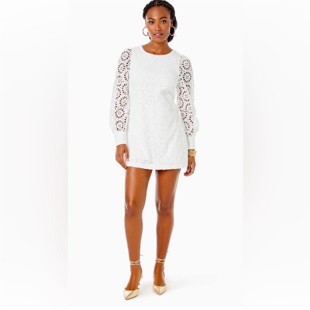 Elegant White Lace Lilly Pullitzer Romper